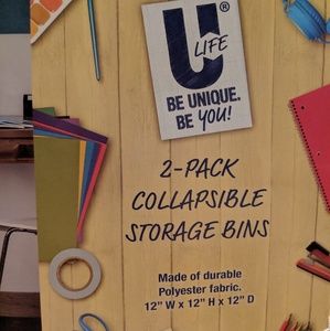 U Life Storage & Organization - NWT Set of 2 Collapsible Bins U Life Storage & Organization - NWT Set of 2 Collapsible Bins